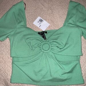 Green Cropped Top